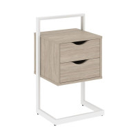 Loft Тумба приставная VR.L-PY2 Дуб Аттик/Металл Белый 450*409*792