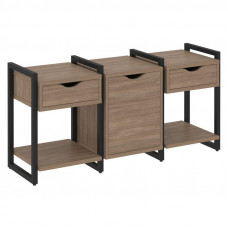 Loft Тумба на регулируемых опорах VR.L-TN-6.O Дуб Аризона/Металл Черный 1440*460*719