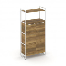 Rift Шкаф 4 ниши широкий RF.SS-43 Сандал Янтарный/Металл Белый/Белый Ручки 798*396*1648