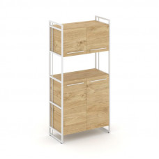 Rift Шкаф 4 ниши широкий RF.SS-42 Тиквуд Светлый/Металл Белый/Белый Ручки 798*396*1648