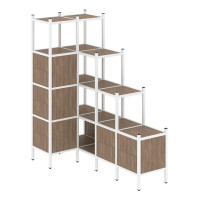 Loft Угловой внутренний стеллаж VR.L-42 Дуб Аризона/Металл Белый 862*1694*1869