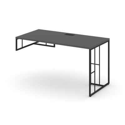 Rift Стол письменный для опорной тумбы левый RF.SPOT-014 (L) Антрацит NEW/Металл Черный 1580*700*750