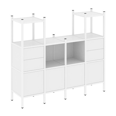 Loft Прямой стеллаж VR.L-14 Белый Бриллиант/Металл Белый 1694*446*1458