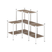 Loft Угловой внутренний стеллаж VR.L-37 Дуб Аризона/Металл Белый 862*1278*1047