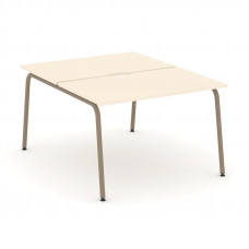 Estetica Рабочая станция 2 места ES.D.RS-2.2-VK Сатин/Металл Латте 1180*1500*750