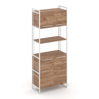 Rift Шкаф 5 ниш широкий RF.SS-53 Дуб Табак/Металл Белый/Белый Ручки 798*396*2010