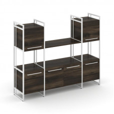 Rift Шкаф комбинированый RF.NS-002 Дуб Мали/Металл Белый/Белый Ручки 1598*396*1286