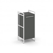 Rift Шкаф 2 ниши узкий RF.SU-21 (L) Антрацит NEW/Металл Белый/Белый Ручки 420*396*924