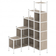 Loft Угловой внутренний стеллаж VR.L-49 Дуб Аттик/Металл Белый 1278*1278*2280