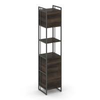 Rift Шкаф 5 ниш узкий RF.SU-53 (L) Дуб Мали/Металл Антрацит/Черный Ручки 420*396*2010