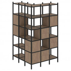 Loft Угловой внешний стеллаж наборный VR.L-53 Дуб Аризона/Металл Черный 1278*1278*2280