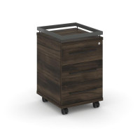 Rift Тумба мобильная усиленная + рамка RF.TM-003 Дуб Мали/Металл Антрацит/Черный Ручки 416*460*665