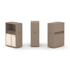 Estetica Набор №3. Тумба одиночная+низкая надставка ES.NB.1N-3 Латте/Сатин 750*410*1135