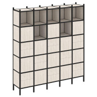 Loft Прямой стеллаж VR.L-10 Денвер Светлый/Металл Черный 2110*446*2280