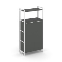 Rift Шкаф 4 ниши широкий RF.SS-43 Антрацит NEW/Металл Белый/Белый Ручки 798*396*1648