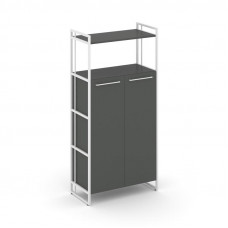 Rift Шкаф 4 ниши широкий RF.SS-43 Антрацит NEW/Металл Белый/Белый Ручки 798*396*1648