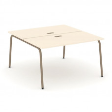 Estetica Рабочая станция 2 места ES.D.RS-2.3-LK Сатин/Металл Латте 1380*1500*750