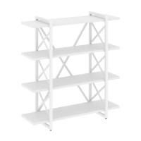 Loft Стеллаж на рег. опорах-4 полки VR.L-MST.O-4.8V Белый Бриллиант/Металл Белый 1200*400*1280