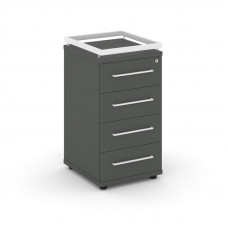 Rift Тумба приставная+рамка RF.TPR-002 Антрацит NEW/Металл Белый/Белый Ручки 416*460*797