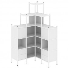 Loft Угловой внутренний стеллаж VR.L-45 Белый Бриллиант/Металл Белый 1278*1278*2280