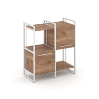 Rift Шкаф комбинированый RF.NS-005 Дуб Табак/Металл Белый/Белый Ручки 820*396*924