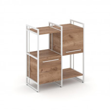 Rift Шкаф комбинированый RF.NS-005 Дуб Табак/Металл Белый/Белый Ручки 820*396*924