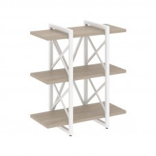 Loft Стеллаж на рег. опорах-3 полки VR.L-MST.O-3.4V Дуб Аттик/Металл Белый 800*400*910