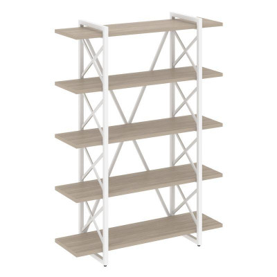 Loft Стеллаж на рег. опорах-5 полок VR.L-MST.O-5.8V Дуб Аттик/Металл Белый 1200*400*1650