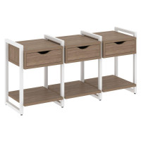 Loft Тумба на регулируемых опорах VR.L-TN-4.O Дуб Аризона/Металл Белый 1440*460*719