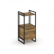 Rift Шкаф 2 ниши узкий RF.SU-22 (L) Сандал Янтарный/Металл Черный/Черный Ручки 420*396*924