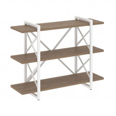 Loft Стеллаж на рег. опорах-3 полки VR.L-MST.O-3.8V Дуб Аризона/Металл Белый 1200*400*910