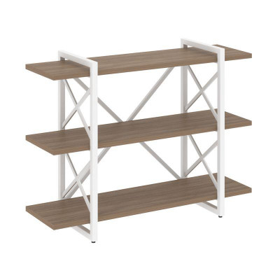 Loft Стеллаж на рег. опорах-3 полки VR.L-MST.O-3.8V Дуб Аризона/Металл Белый 1200*400*910