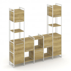 Rift Шкаф комбинированый RF.NS-001 Дуб Винченцо/Металл Белый/Белый Ручки 2020*396*2010