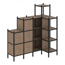 Loft Угловой внутренний стеллаж VR.L-48 Дуб Аризона/Металл Черный 1694*862*1869