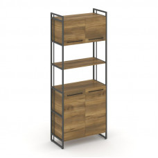 Rift Шкаф 5 ниш широкий RF.SS-53 Сандал Янтарный/Металл Антрацит/Черный Ручки 798*396*2010