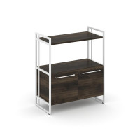 Rift Шкаф 2 ниши широкий RF.SS-22 Дуб Мали/Металл Белый/Белый Ручки 798*396*924