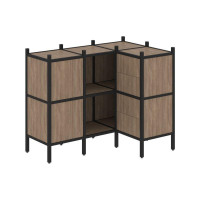 Loft Угловой внутренний стеллаж VR.L-28 Дуб Аризона/Металл Черный 1278*862*1047