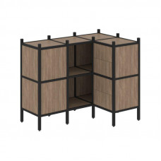 Loft Угловой внутренний стеллаж VR.L-28 Дуб Аризона/Металл Черный 1278*862*1047