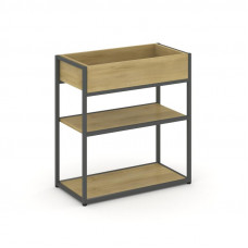 Rift Стеллаж металлический низкий приставной RF.STM-012 Дуб Винченцо/Металл Антрацит 696*350*750