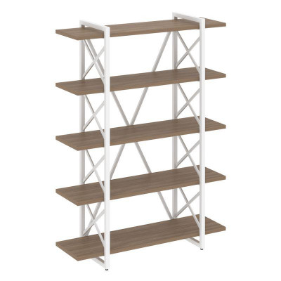 Loft Стеллаж на рег. опорах-5 полок VR.L-MST.O-5.8V Дуб Аризона/Металл Белый 1200*400*1650