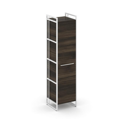 Rift Шкаф 4 ниши узкий RF.SU-41 (R) Дуб Мали/Металл Белый/Белый Ручки 420*396*1648