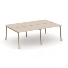 Estetica Рабочая станция 4 места ES.D.RS-4.2-VP Капучино/Металл Латте 2360*1500*750