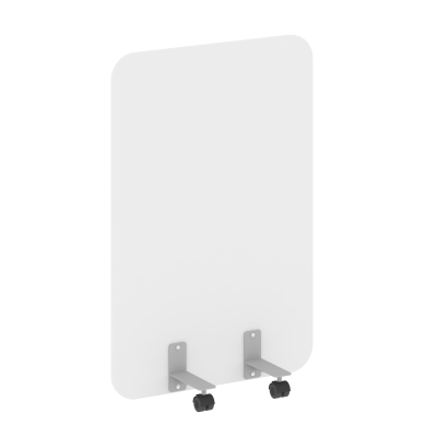 R-line Перегородка на металлических опорах, на роликах DP.R-80-120 Белый Бриллиант/Металл Серый 800*