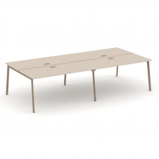 Estetica Рабочая станция 4 места ES.D.RS-4.4-LP Капучино/Металл Латте 3160*1500*750