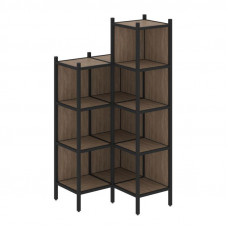 Loft Угловой внутренний стеллаж VR.L-38 Дуб Аризона/Металл Черный 862*862*1869