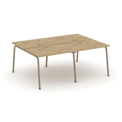 Estetica Рабочая станция 4 места ES.D.RS-4.1-LK Тиквуд Светлый/Металл Латте 1960*1500*750