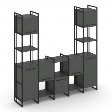 Rift Шкаф комбинированый RF.NS-001 Антрацит NEW/Металл Черный/Черный Ручки 2020*396*2010