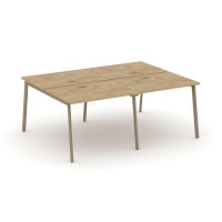 Estetica Рабочая станция 4 места ES.D.RS-4.1-LP Тиквуд Светлый/Металл Латте 1960*1500*750