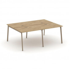 Estetica Рабочая станция 4 места ES.D.RS-4.1-LP Тиквуд Светлый/Металл Латте 1960*1500*750