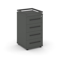 Rift Тумба приставная+рамка RF.TPR-002 Антрацит NEW/Металл Антрацит NEW/Черный Ручки 416*460*797